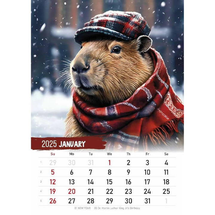 2025 Journey Of The Capybara 12 Months Calendars New Year Gift