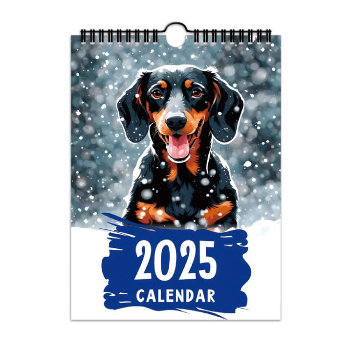 2025 Cute Dachshund Lunar Calendar 12 Months Calendars New Year Gift