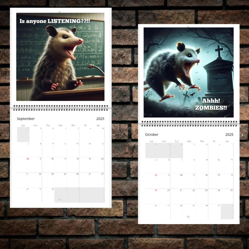 2025 Screaming Possums Lunar Calendar 12 Months Calendars New Year Gift