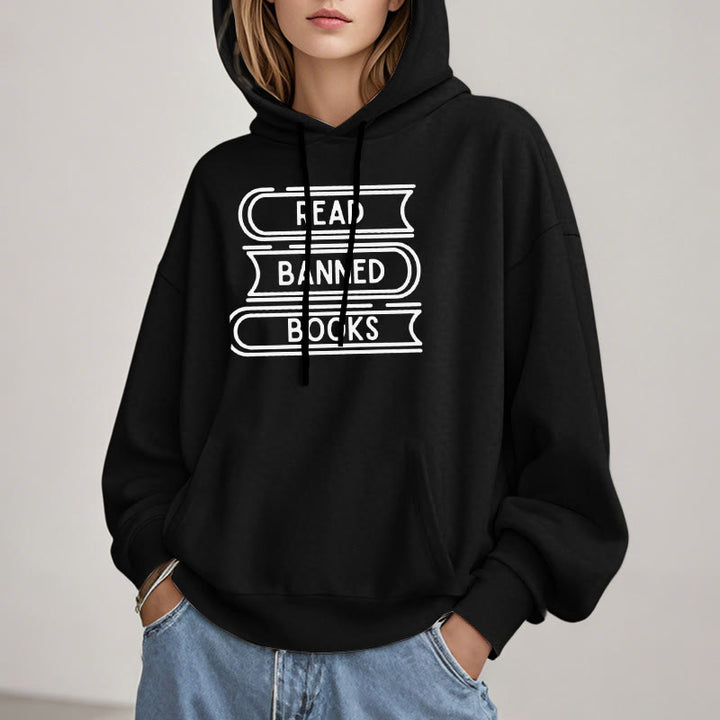 Read Banned Books Fleece Lined Hoodie Long Sleeves Hoodie