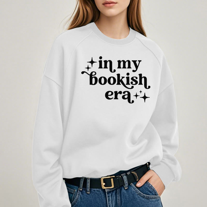 IN MY BOOK ERA Solid Color Womens Crewneck Sweatshirt Pullover