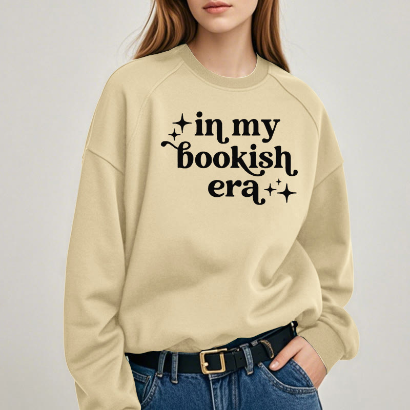 IN MY BOOK ERA Solid Color Womens Crewneck Sweatshirt Pullover