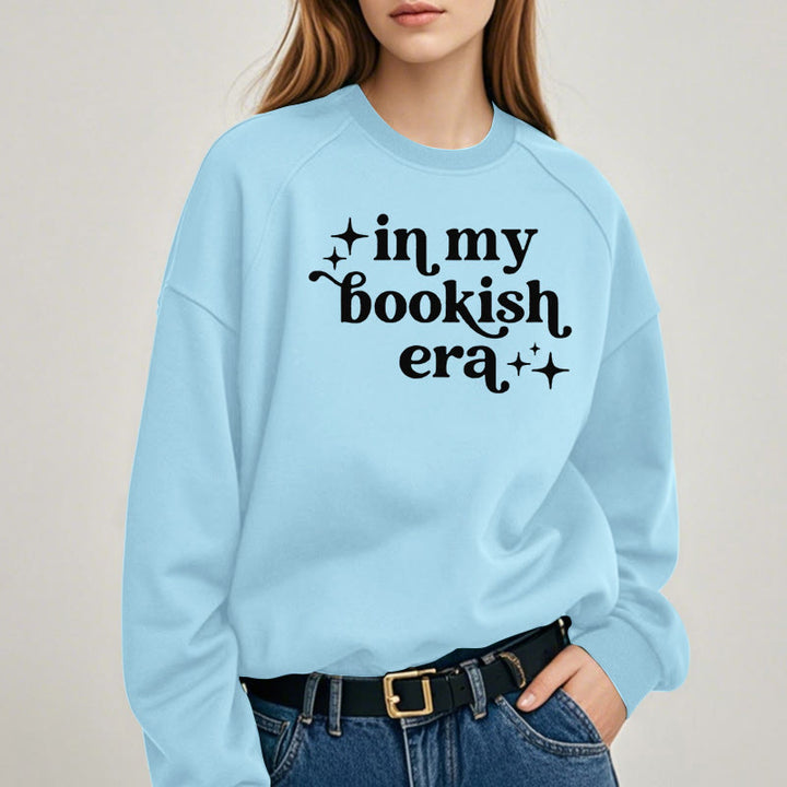 IN MY BOOK ERA Solid Color Womens Crewneck Sweatshirt Pullover