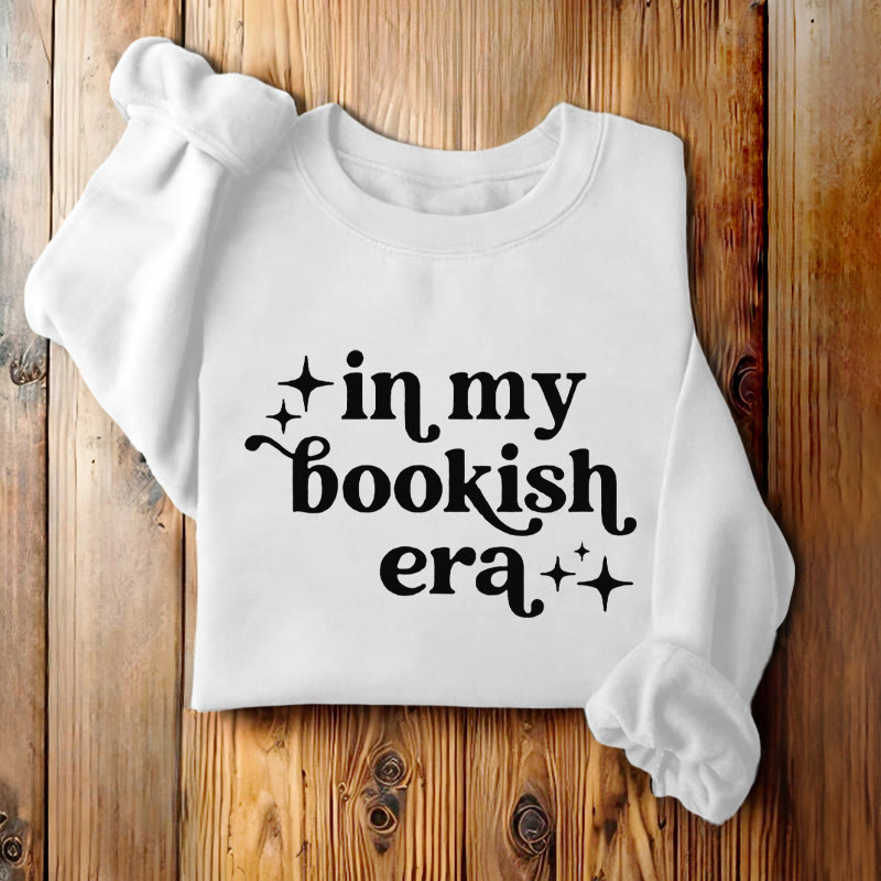 IN MY BOOK ERA Solid Color Womens Crewneck Sweatshirt Pullover