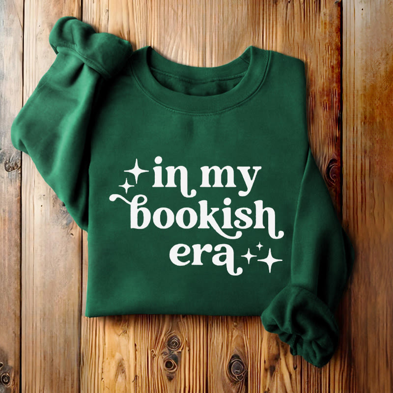 IN MY BOOK ERA Solid Color Womens Crewneck Sweatshirt Pullover