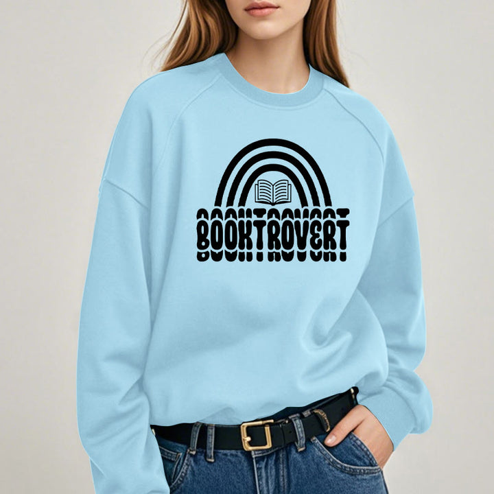 BOOKTROVERT Bookish Womens Crewneck Sweatshirt Pullover