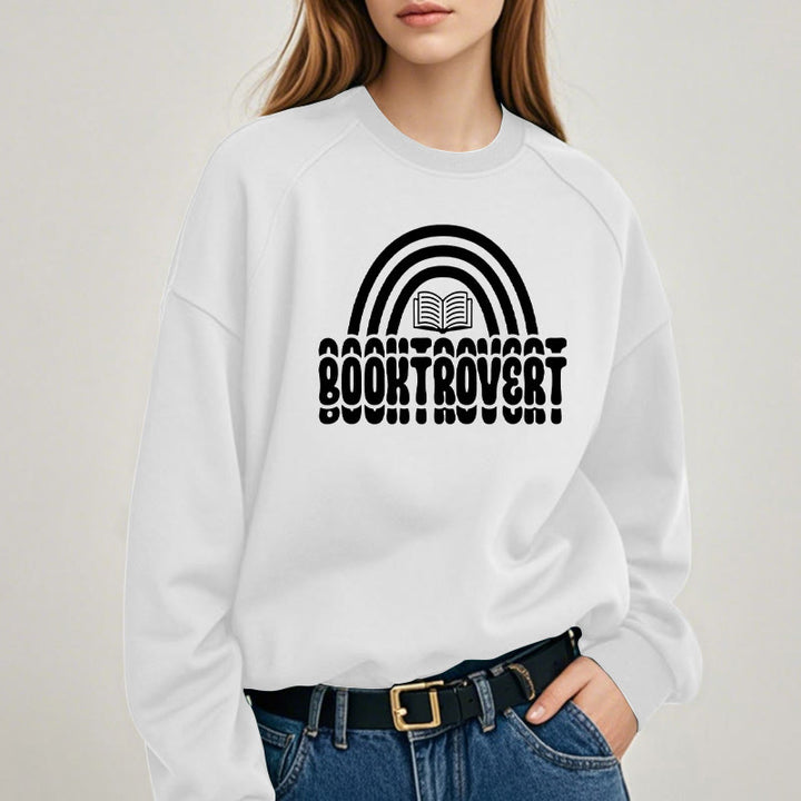 BOOKTROVERT Bookish Womens Crewneck Sweatshirt Pullover