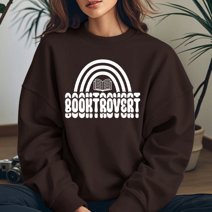 BOOKTROVERT Bookish Womens Crewneck Sweatshirt Pullover