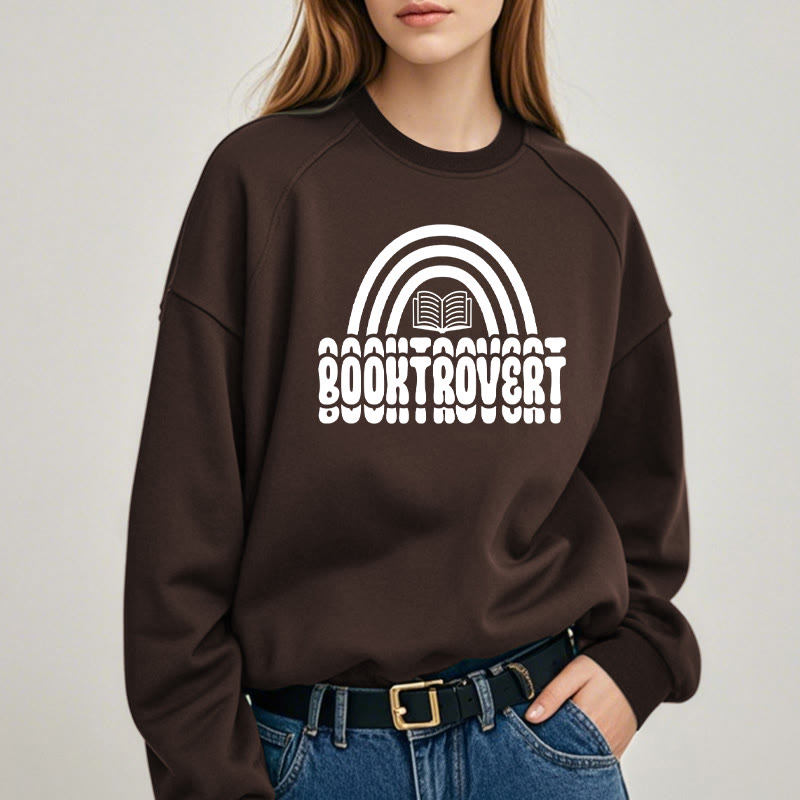 BOOKTROVERT Bookish Womens Crewneck Sweatshirt Pullover