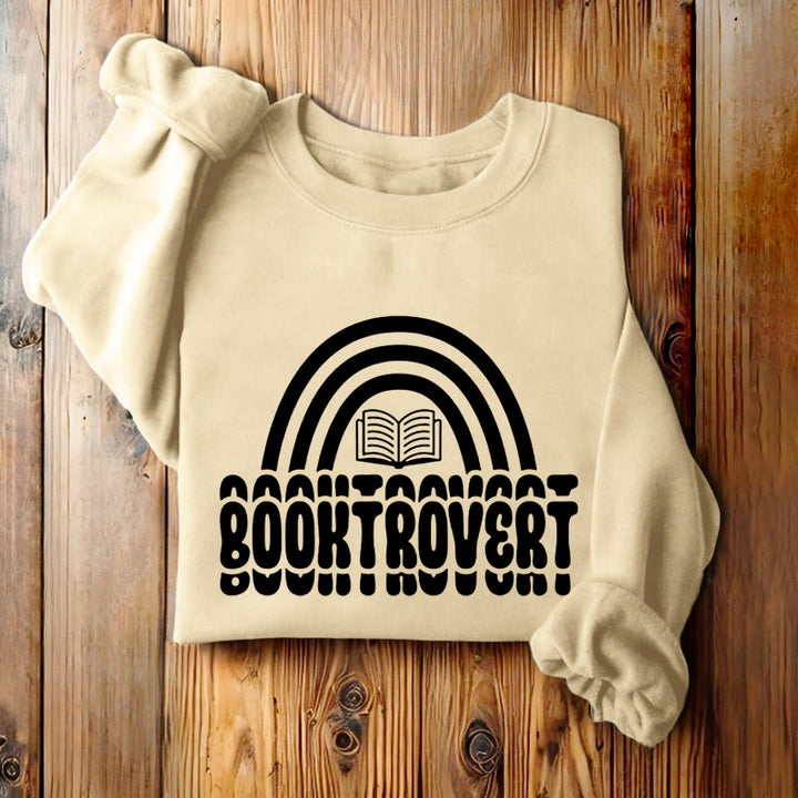 BOOKTROVERT Bookish Womens Crewneck Sweatshirt Pullover