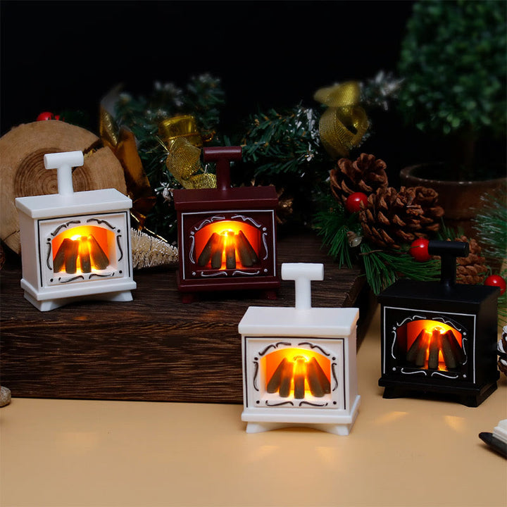 Miniatures Flame Fireplace Light Vintage Artificial Dollhouse Ornament For Kids