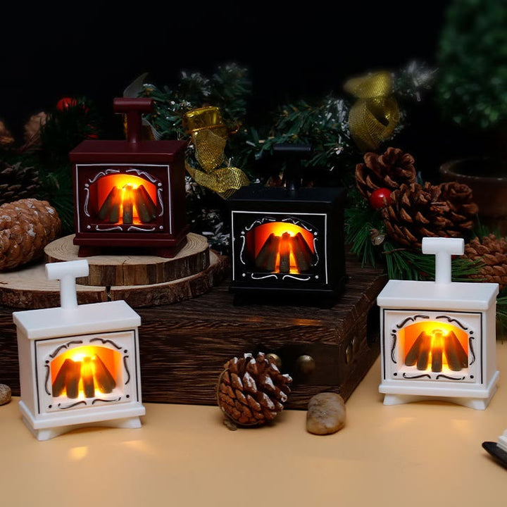 Miniatures Flame Fireplace Light Vintage Artificial Dollhouse Ornament For Kids
