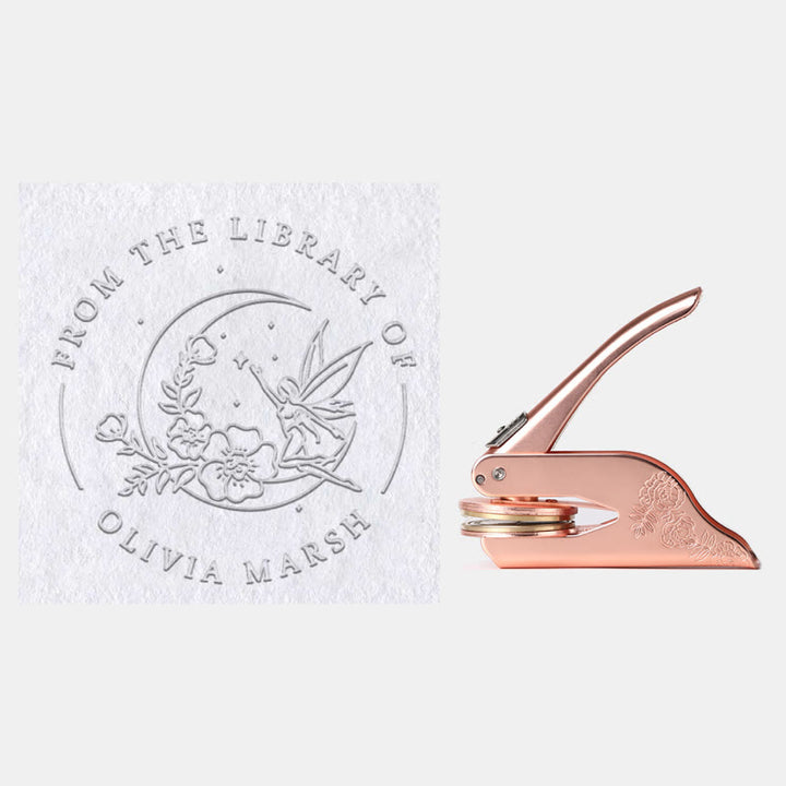 Personalized Book Embosser Flying Fairy Custom Text For Writers