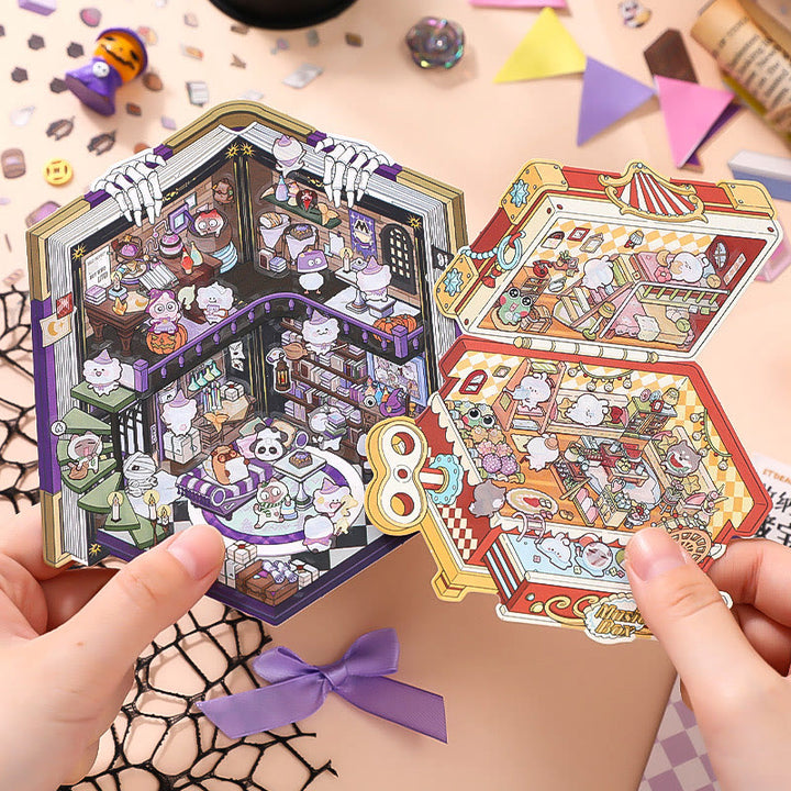 Storage Landscape Series Stickers Cute 3D Journaling Stickers