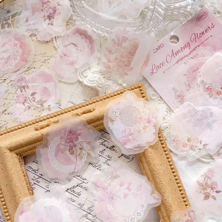 Gentle Flower Series Stickers For Decorative Journaling Crafts