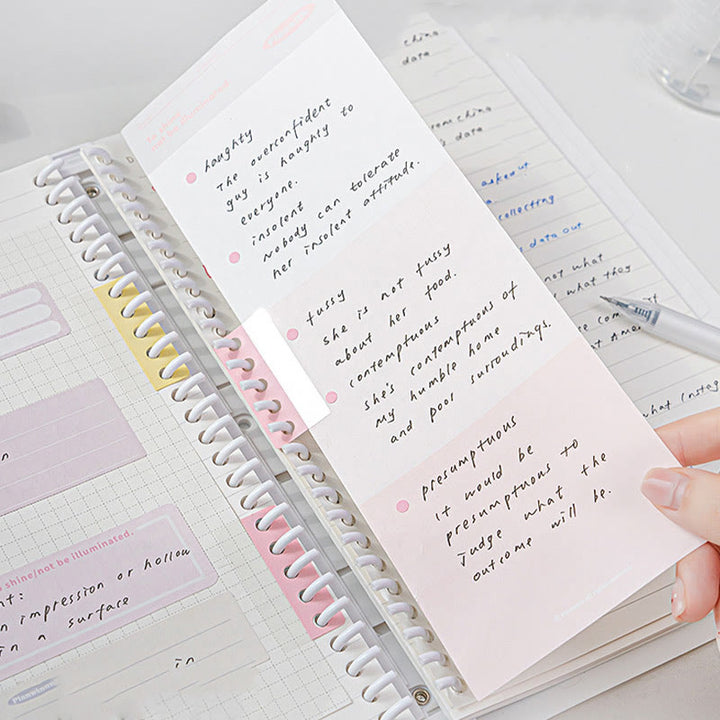 Punch Free Lossless Note Expansion Loose Leaf Sticky Index Notes