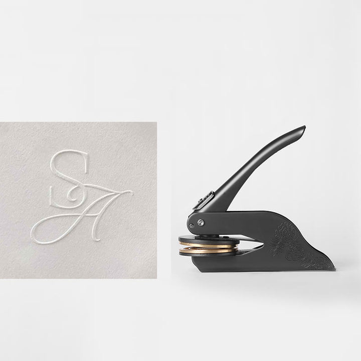 Personalized Wedding Embosser With Initial Letter For Book Lovers