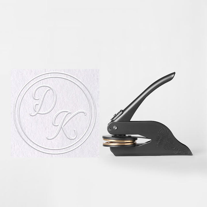 Custom Initials Wedding Embosser Stamp Monogram Stamp