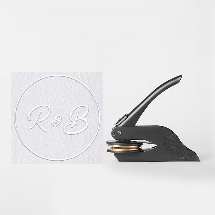 Custom Initials Wedding Embosser Stamp Paper Embossing Stamp