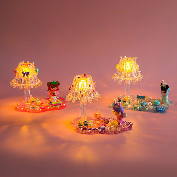 DIY Cream Glue Material Kit With Accessories Luminous Crystal Table Lamp