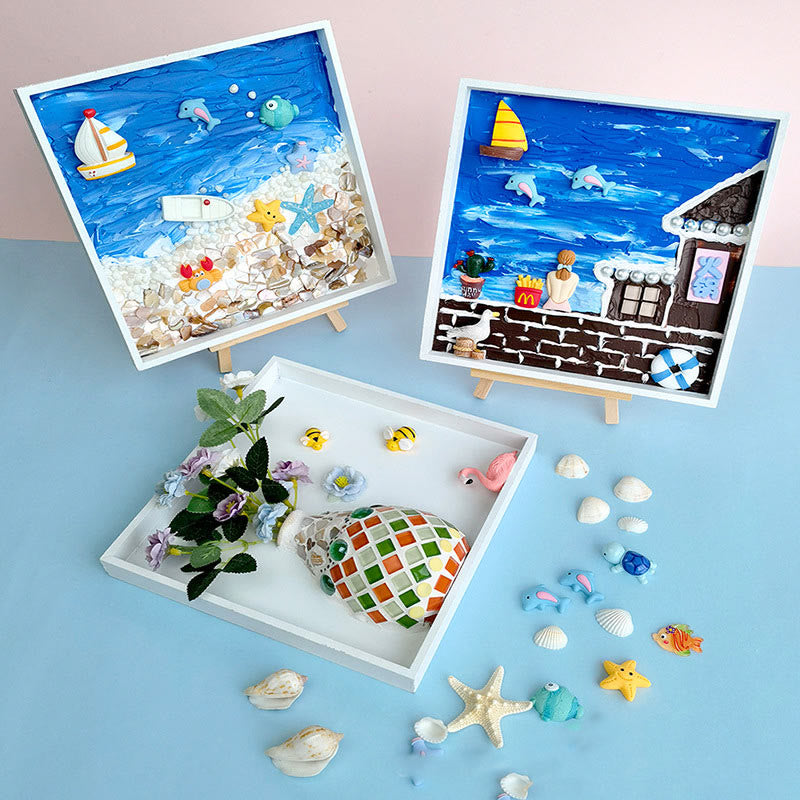 DIY Mosaic Texture Painting Material Kit With Accessories Holiday Gift
