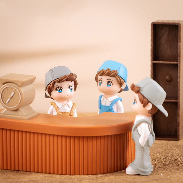 Miniatures Sweat Couples Set Artificial Mini Characters For Dollhouse