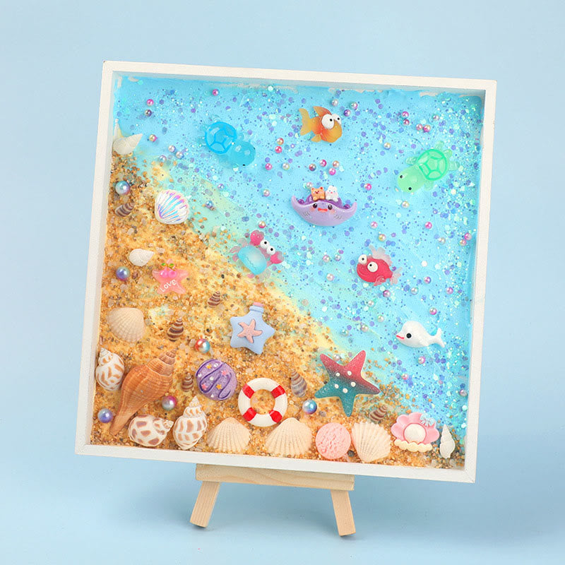 DIY Cream Glue Tray Painting Material Kit Marine Texture Painting