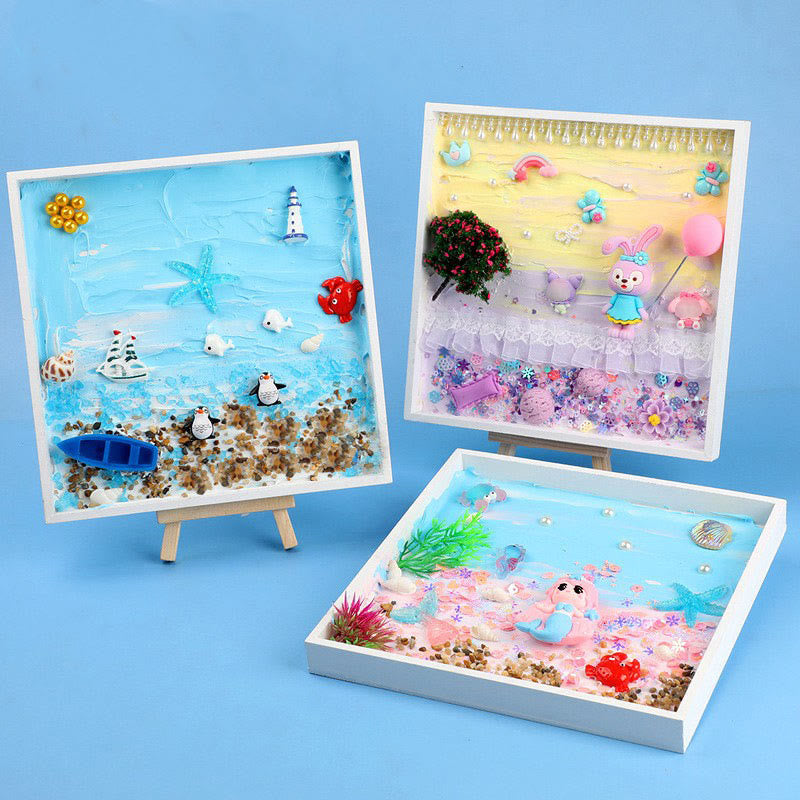 DIY Cream Glue Tray Painting Material Kit Marine Texture Painting