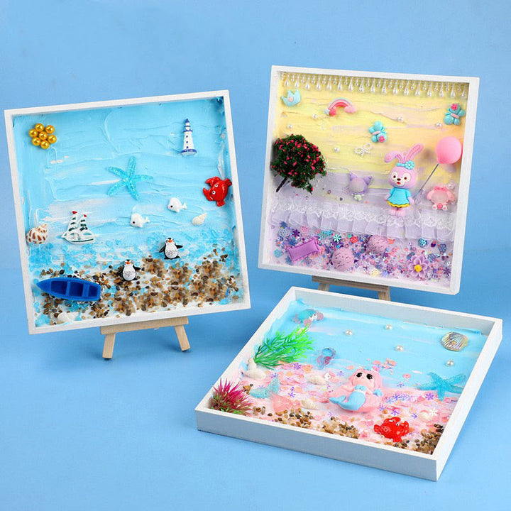 DIY Cream Glue Tray Painting Material Kit Marine Texture Painting