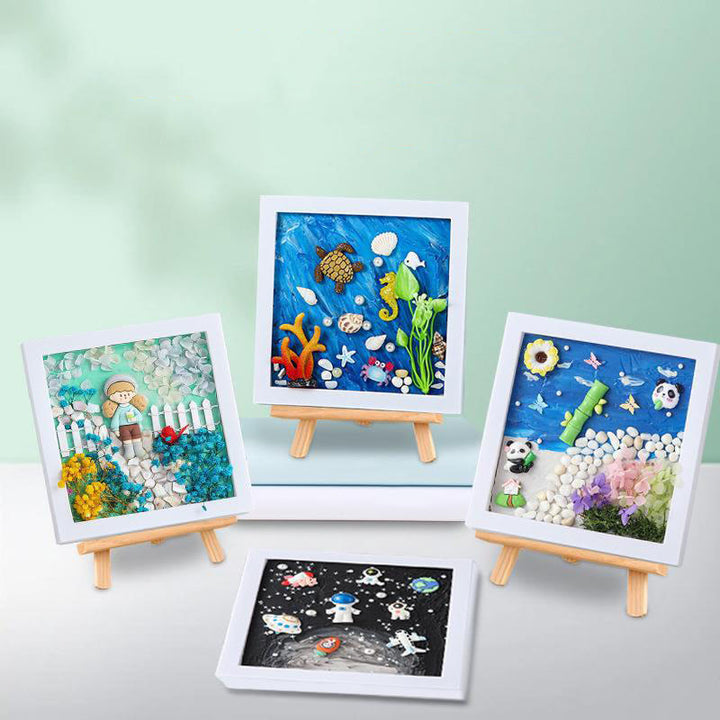 DIY Shell Texture Painting Material Kit Picture Frames Decorations