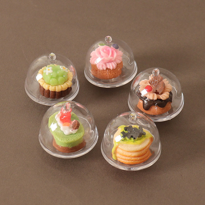 Miniatures Cake Coffee Tray Set Artificial Mini Food Set For Dollhouse