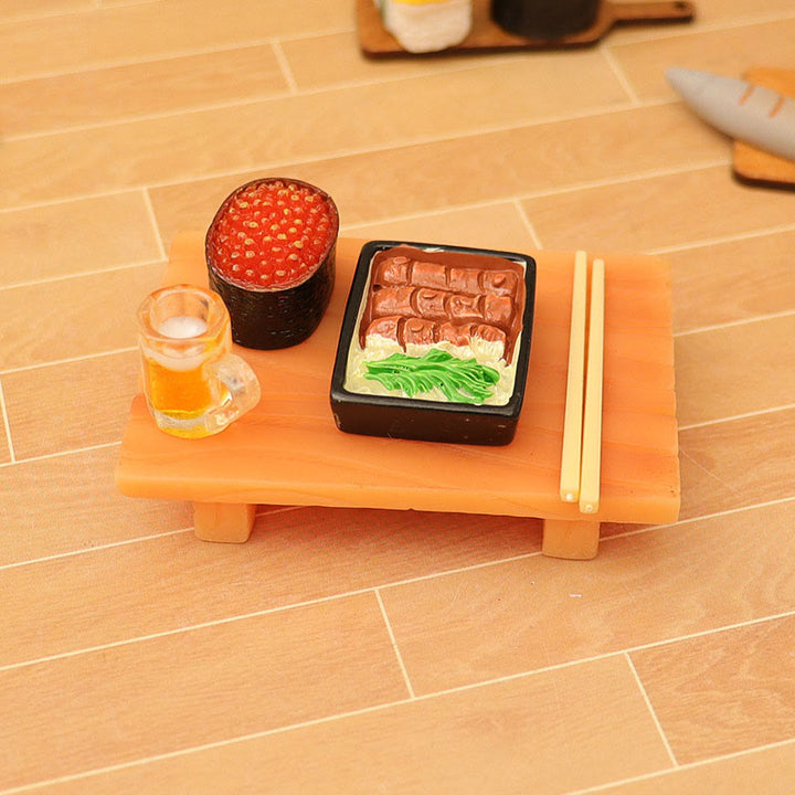 Miniatures Ramen Dim Sum Sushi Set Artificial Mini Food Set For Dollhouse