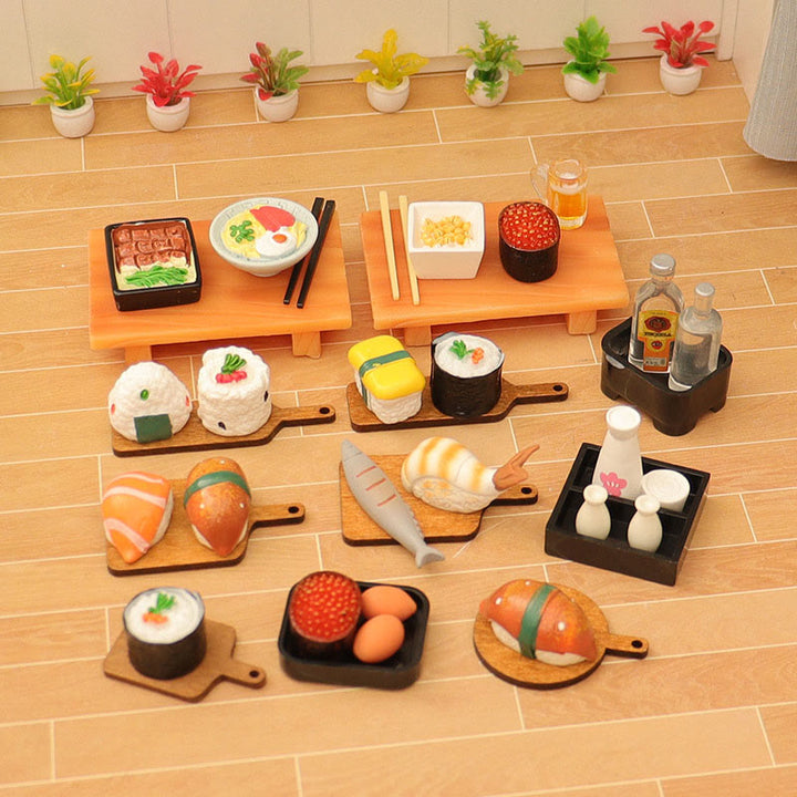 Miniatures Ramen Dim Sum Sushi Set Artificial Mini Food Set For Dollhouse