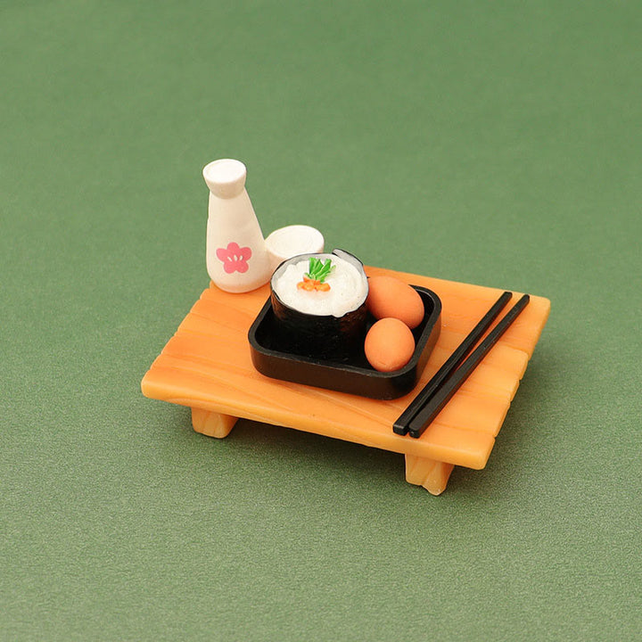 Miniatures Ramen Dim Sum Sushi Set Artificial Mini Food Set For Dollhouse