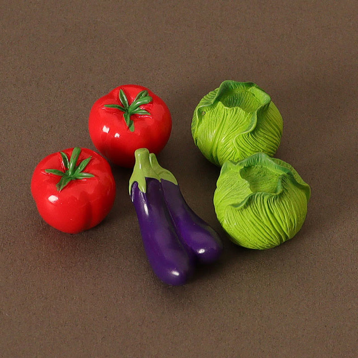 8pcs Miniatures Vegetable Set Artificial Mini Food Set For Dollhouse