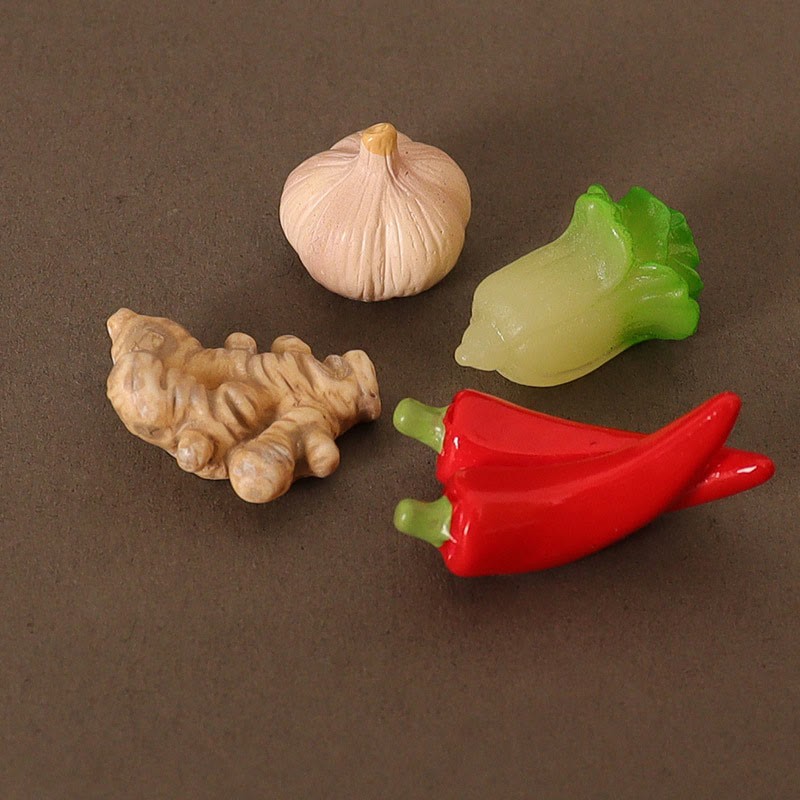 8pcs Miniatures Vegetable Set Artificial Mini Food Set For Dollhouse