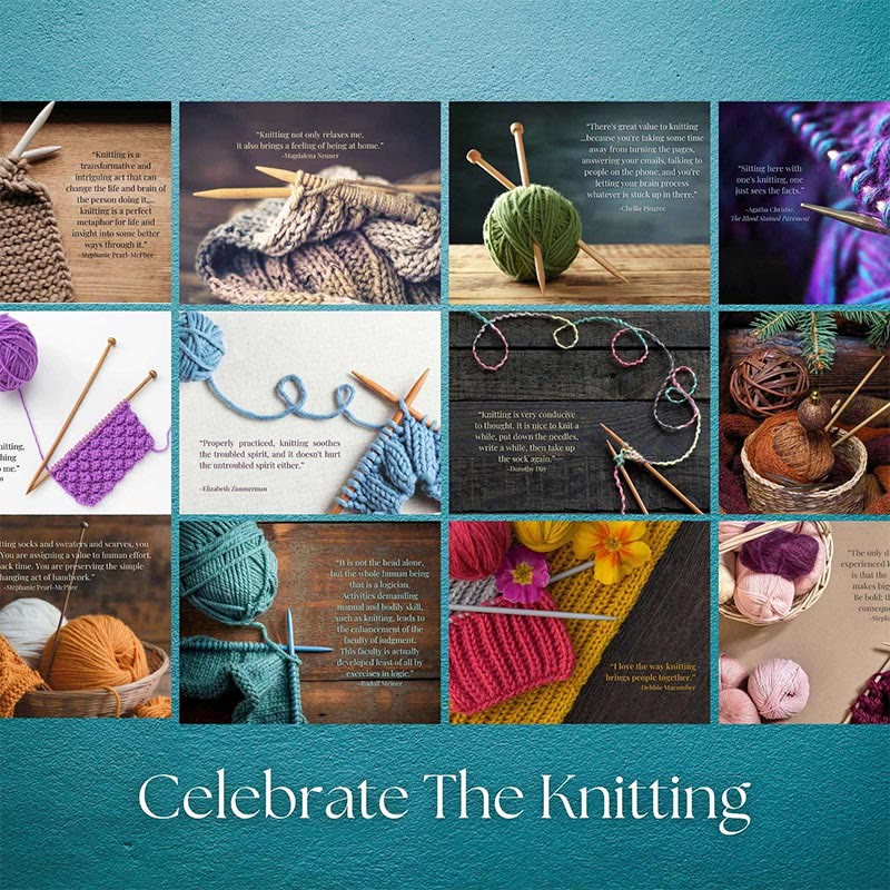 2025 The Joy Of  Knitting Lunar Calendar 12 Months Calendars New Year Gift