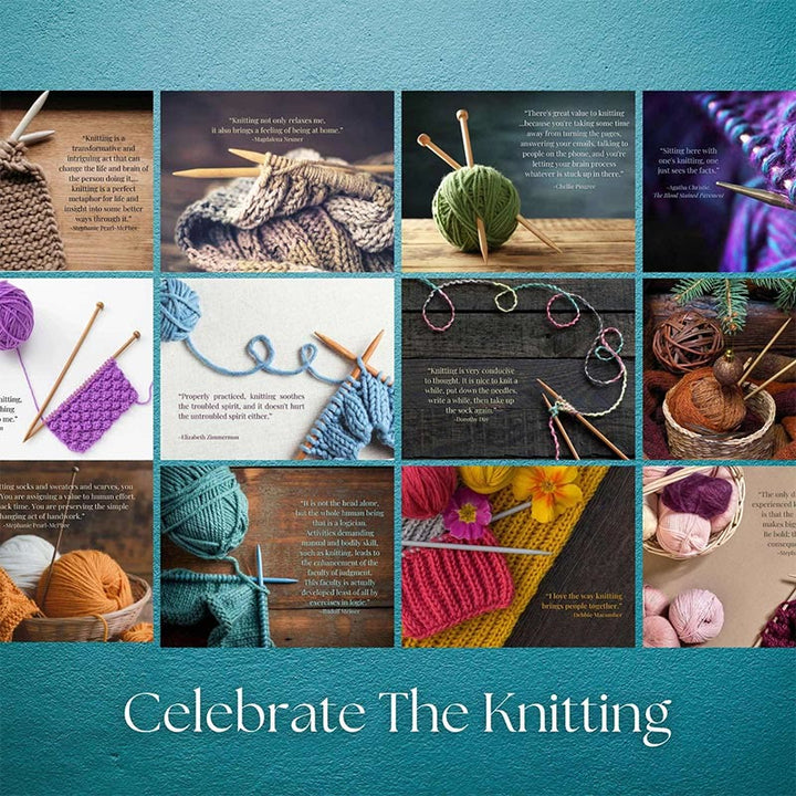 2025 The Joy Of  Knitting Lunar Calendar 12 Months Calendars New Year Gift