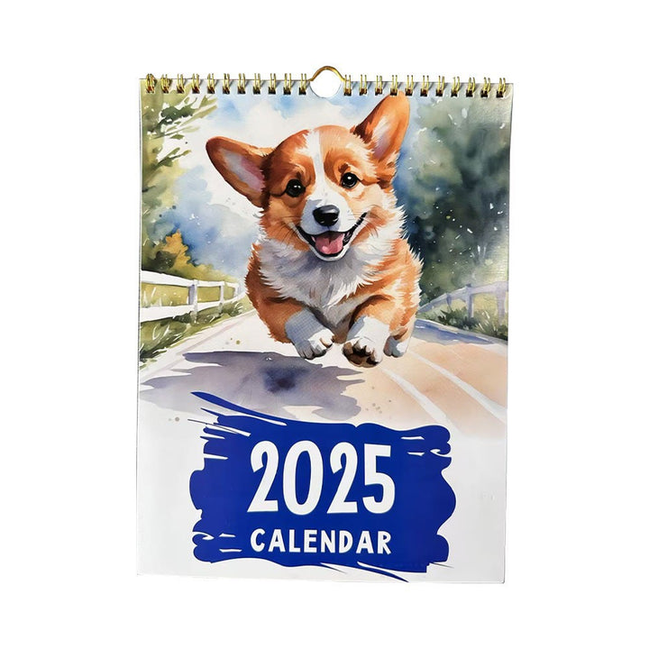 2025 Cute Corgi Lunar Calendar 12 Months Calendars New Year Gift