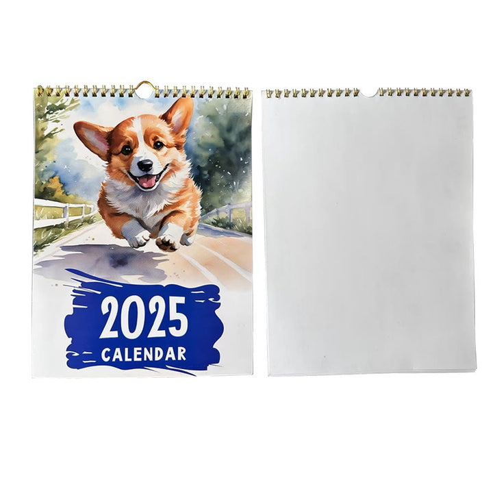 2025 Cute Corgi Lunar Calendar 12 Months Calendars New Year Gift