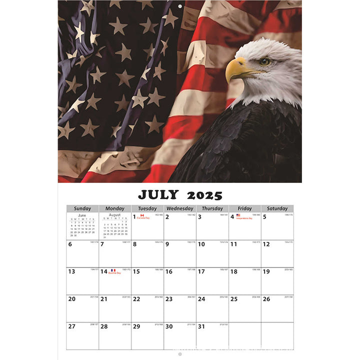 2025 Flag And Eagle Lunar Calendar 12 Months Calendars New Year Gift