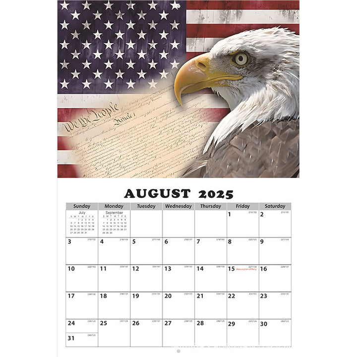 2025 Flag And Eagle Lunar Calendar 12 Months Calendars New Year Gift