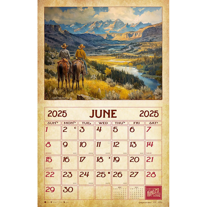 2025 Old West Lunar Calendar 12 Months Calendars New Year Gift