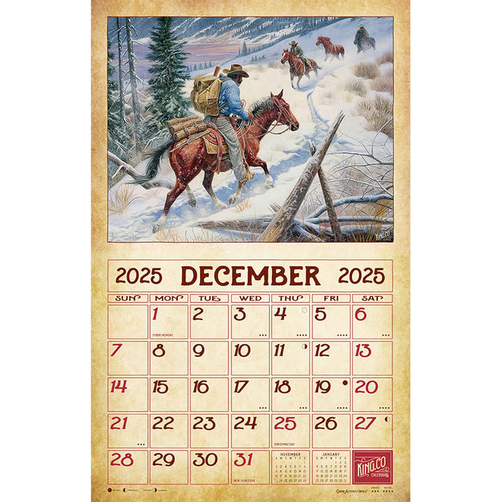 2025 Old West Lunar Calendar 12 Months Calendars New Year Gift