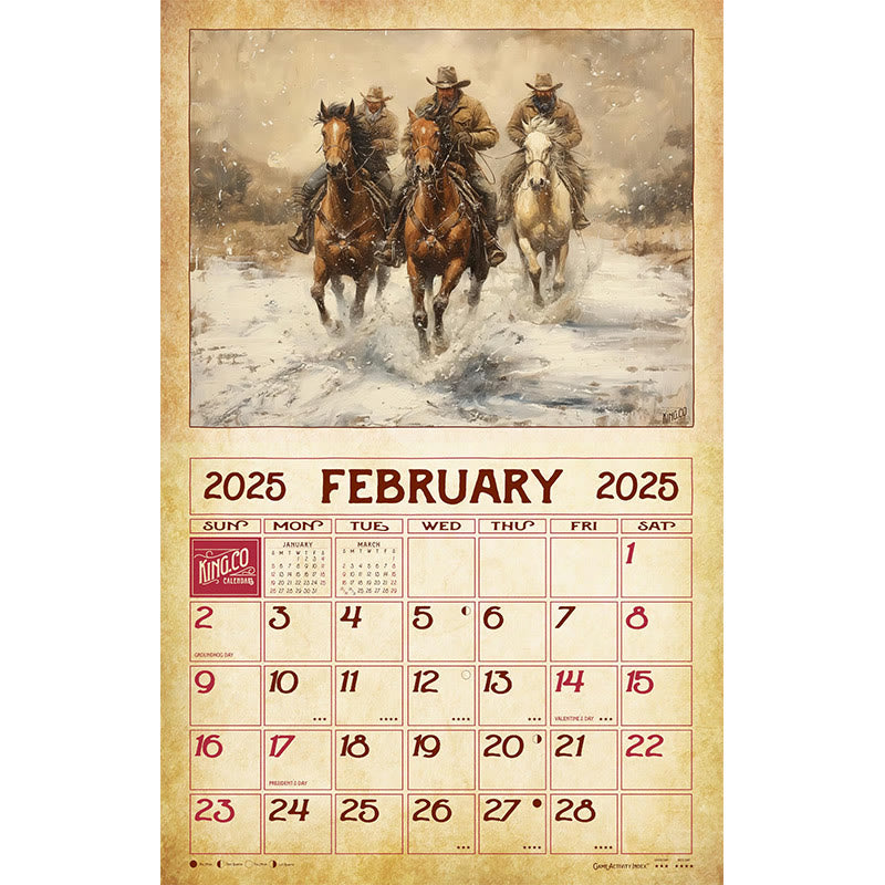 2025 Old West Lunar Calendar 12 Months Calendars New Year Gift