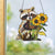 Red Panda Stained Acrylic Window Hangings Suncatcher Panel For Home Decor