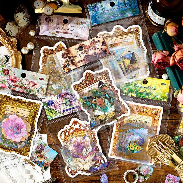 Half Dream Glass Series Stickers For Decorative Scrapbook Supplies