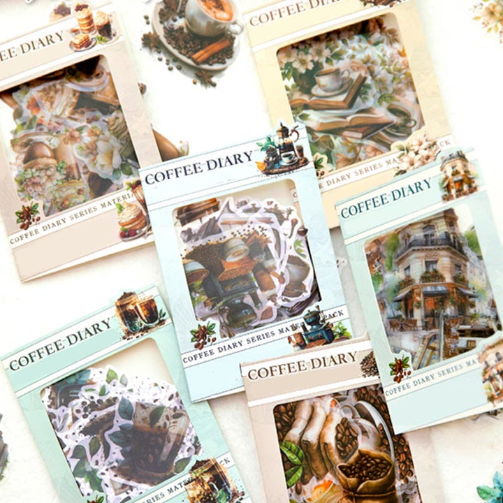 Coffee Diary Series Stickers For Decorative Scrapbook Supplies