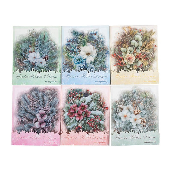 Winter Rhyme Flower Dream Series Stickers For Decorative Scrapbook Supplies