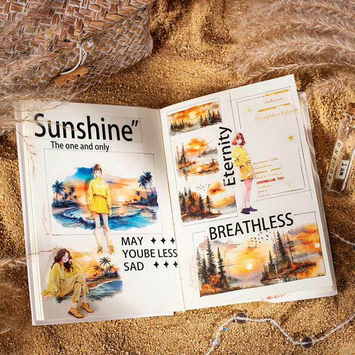 Romantic Sunset Series Scrapbook Decor Tape Loop For Journaling